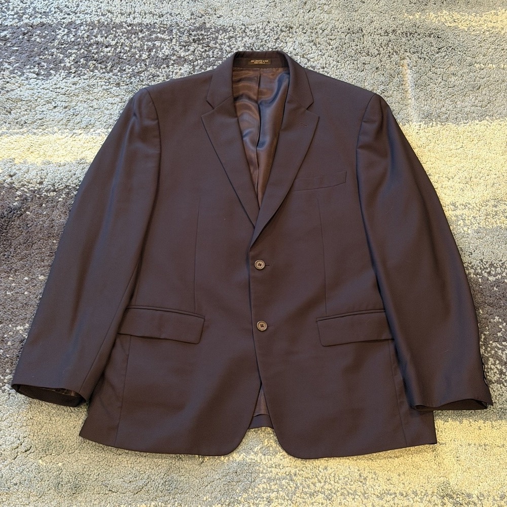 John Varvatos Navy Blue Delancy SB Wool Blazer Jacket Men's 42R Single Needle